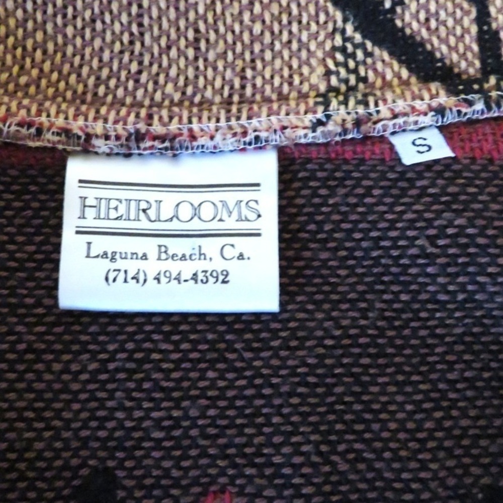 Heirlooms Laguna Beach Horse Tapestry Jacket S Western Woven Button Front Small - Picture 11 of 13